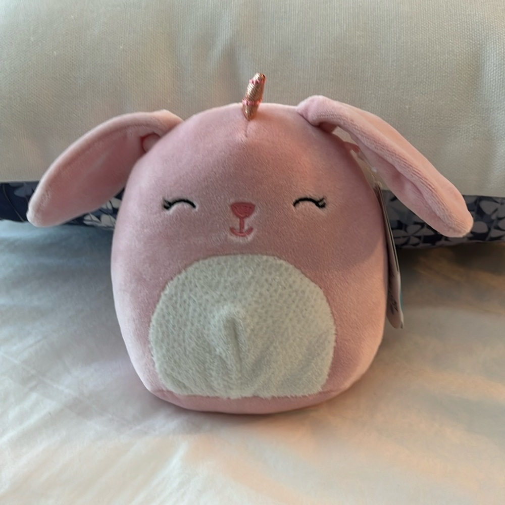 Squishmellow bunny unicorn named Legacy